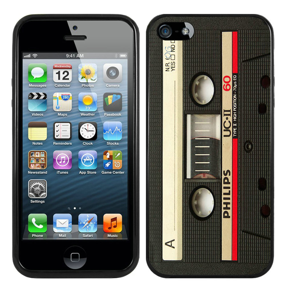 Audio Cassette 1 Black iPhone 5 5S Case